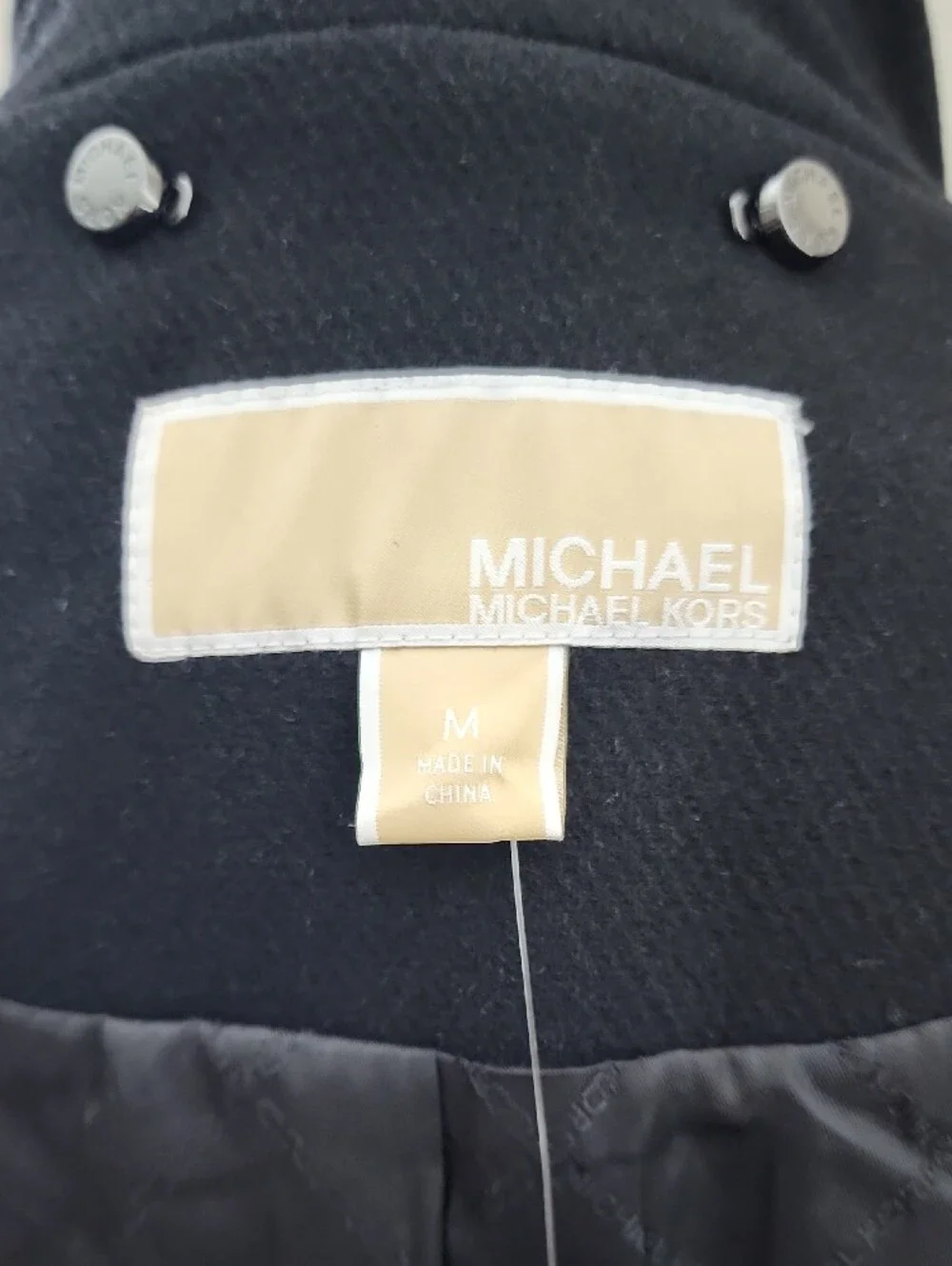 Michael Kors Black Long Belted Trench Peacoat